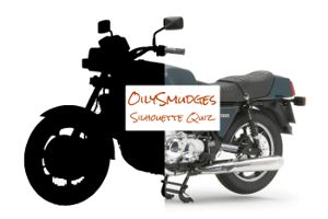 Semi silhouette image of a motorcycle for promoting the Silhouette Quiz