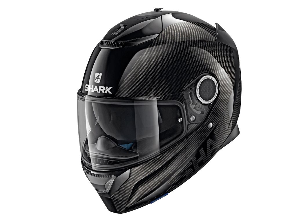 Shark Spartan helmet (carbon fibre effect and black)